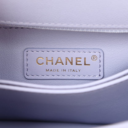 Chanel Caviar Quilted Mini Coco Handle Flap Light Purple 6 of 11