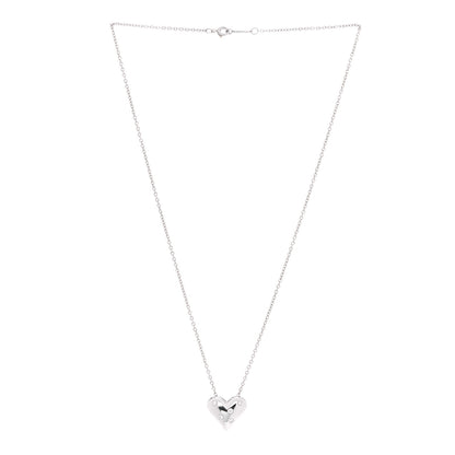 Tiffany Platinum Diamond Etoile Heart Pendant Necklace 2 of 7