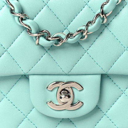 Chanel Lambskin Quilted Mini Square Flap Light Green 8 of 10
