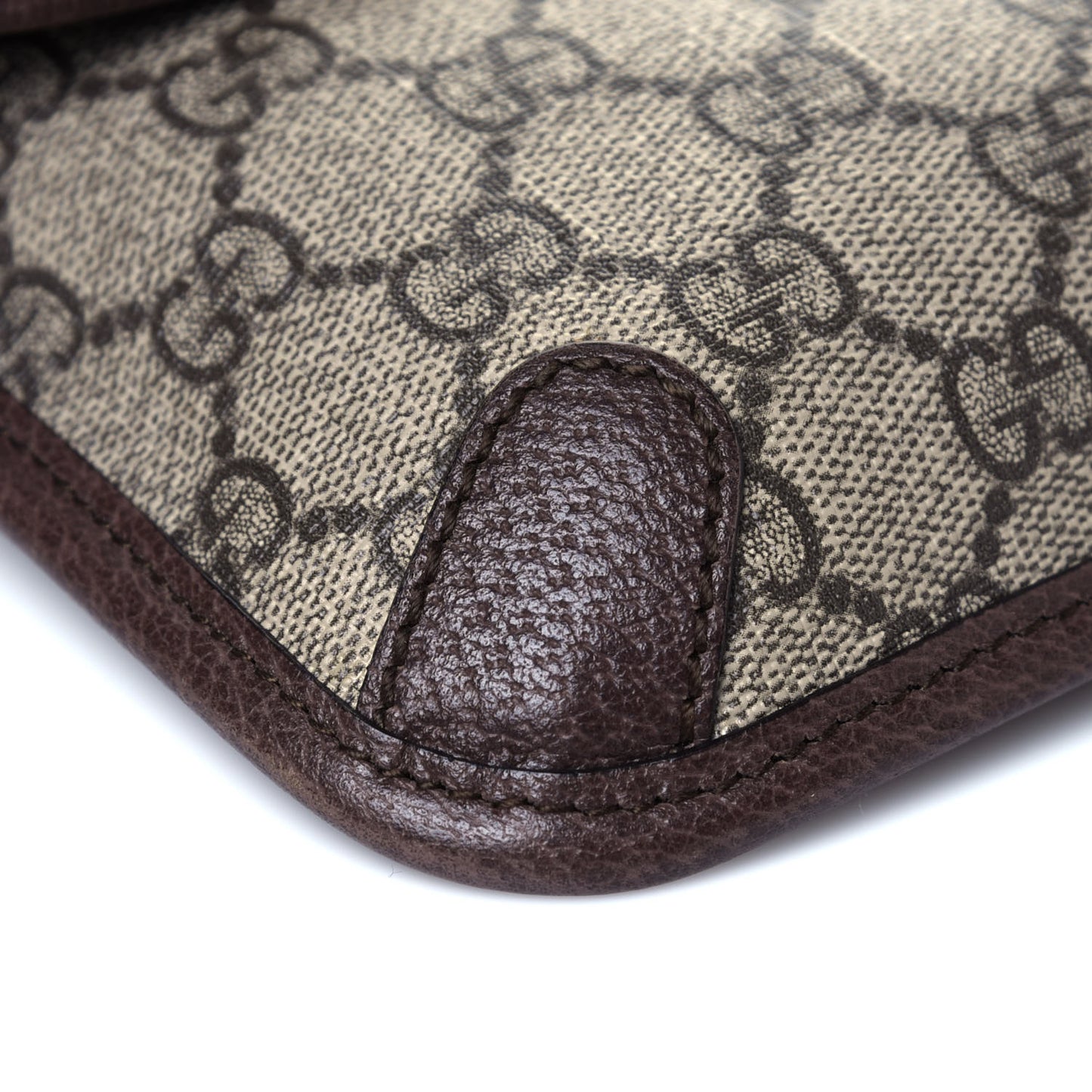 GG Supreme Monogram Neo Vintage Web Belt Bag Brown