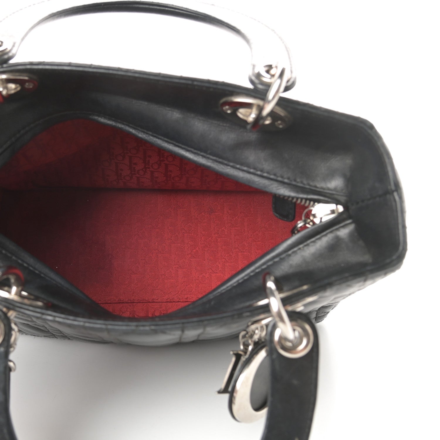 Christian Dior Lambskin Cannage Medium Lady Dior Black 5 of 15