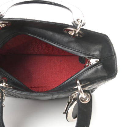 Christian Dior Lambskin Cannage Medium Lady Dior Black 5 of 15