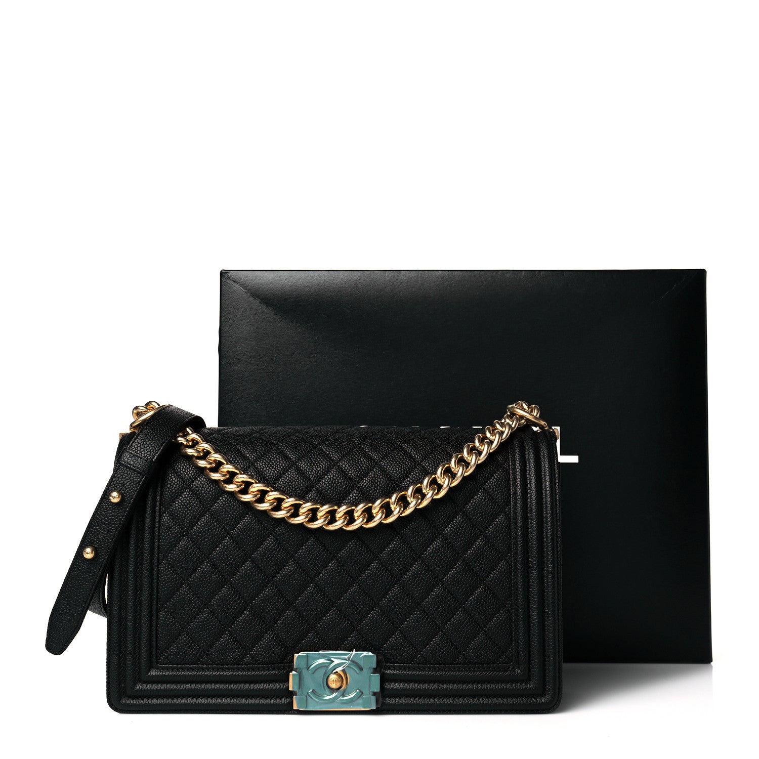 Chanel Calfskin Quilted New Medium Boy Flap Black 10 of 10