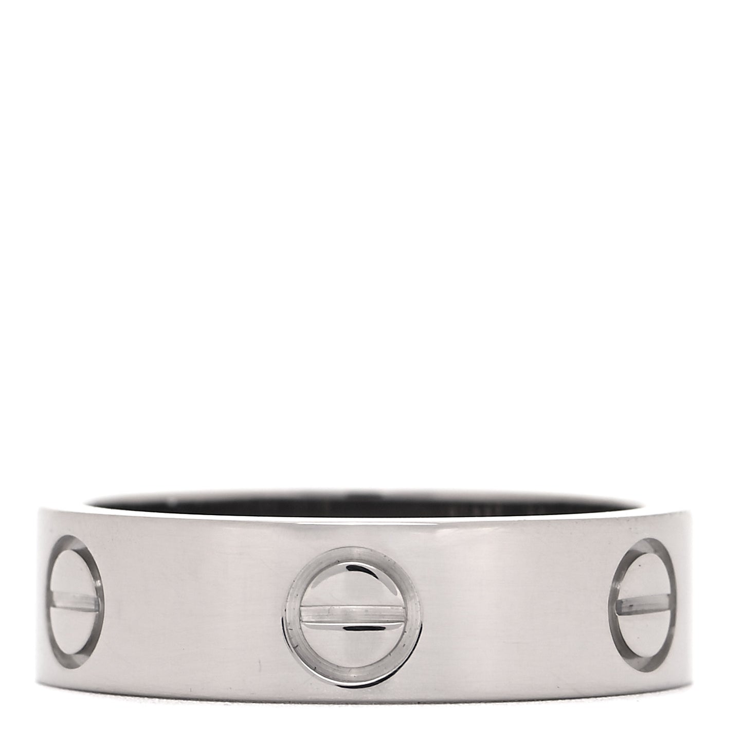 18K White Gold 5.5mm LOVE Ring 55 7.25