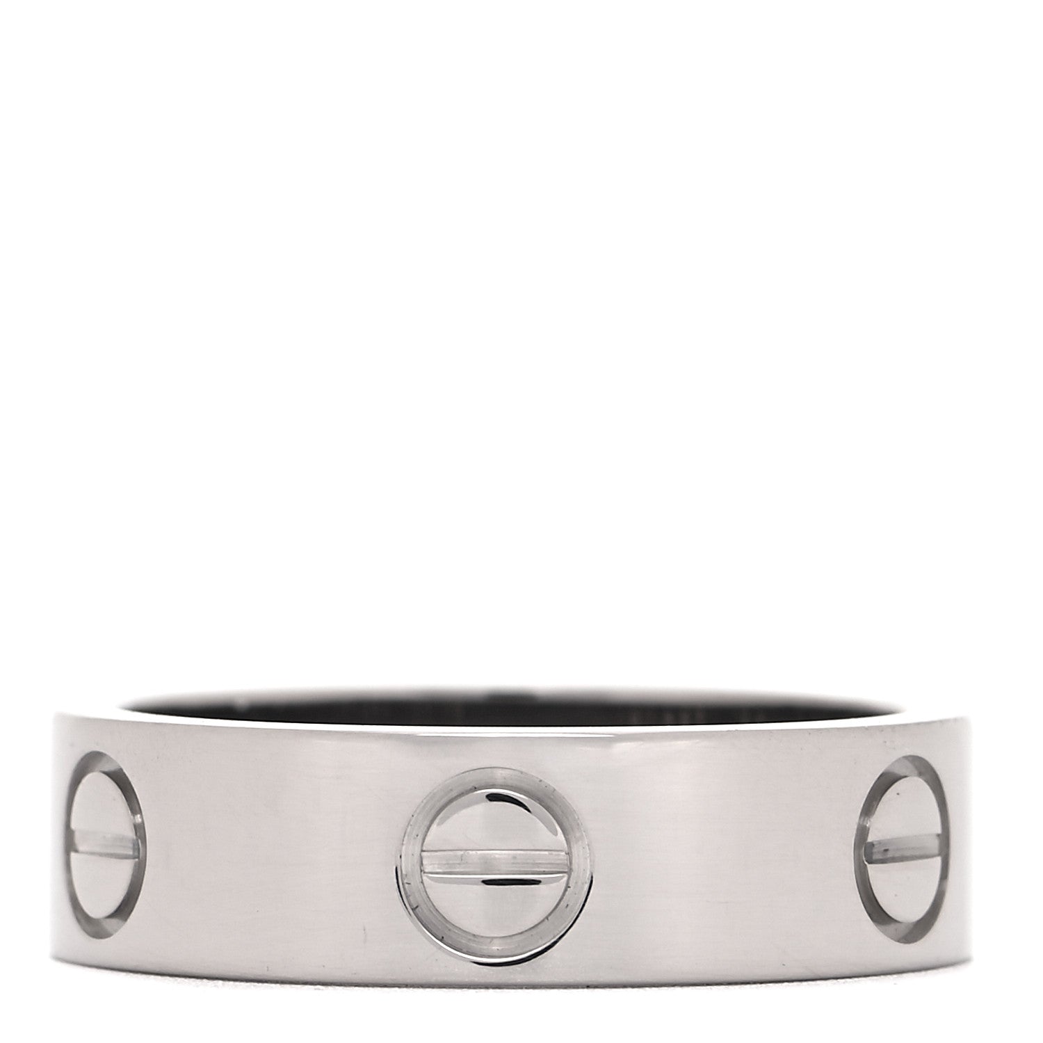 Cartier 18K White Gold 5.5mm LOVE Ring 55 7.25 1 of 4