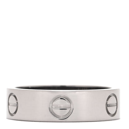 Cartier 18K White Gold 5.5mm LOVE Ring 55 7.25 1 of 4