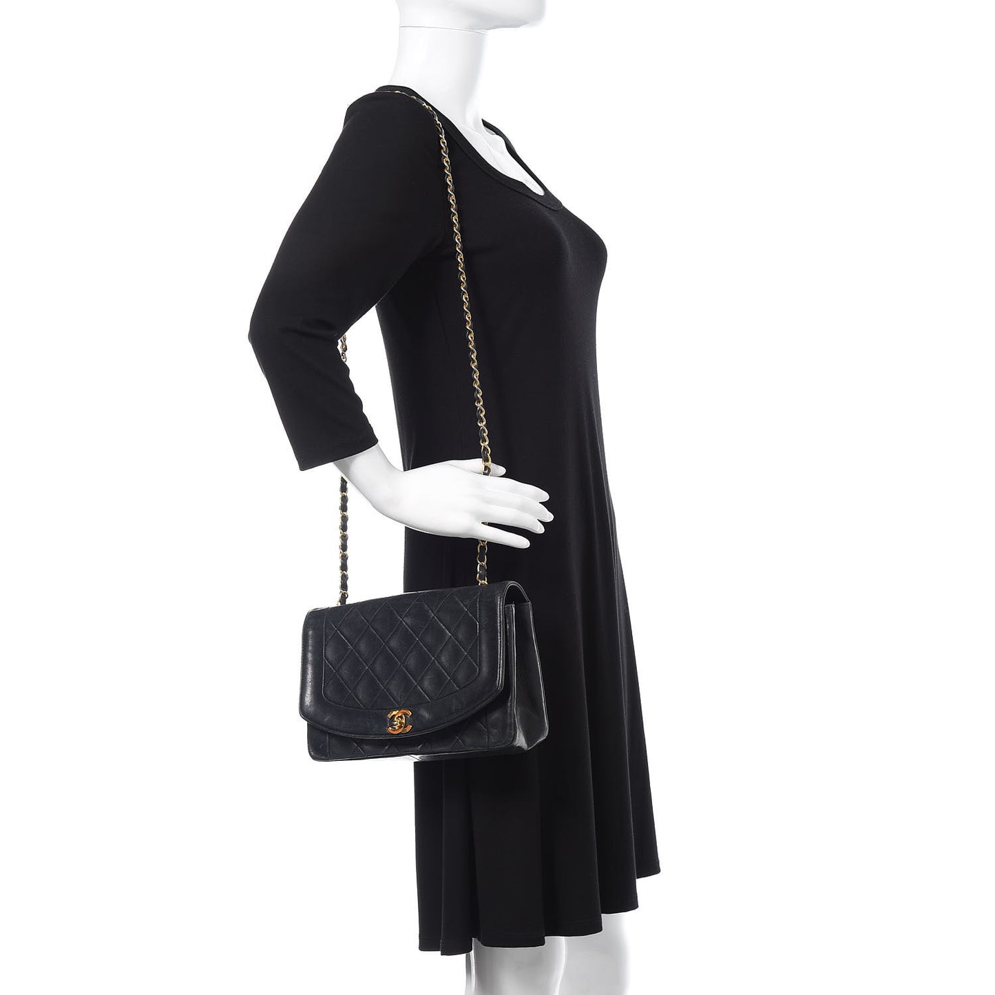 Lambskin Quilted Small Single Flap Black