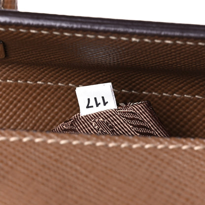 Prada Saffiano Cuir Small Twin Tote Cannella Cocco 7 of 14