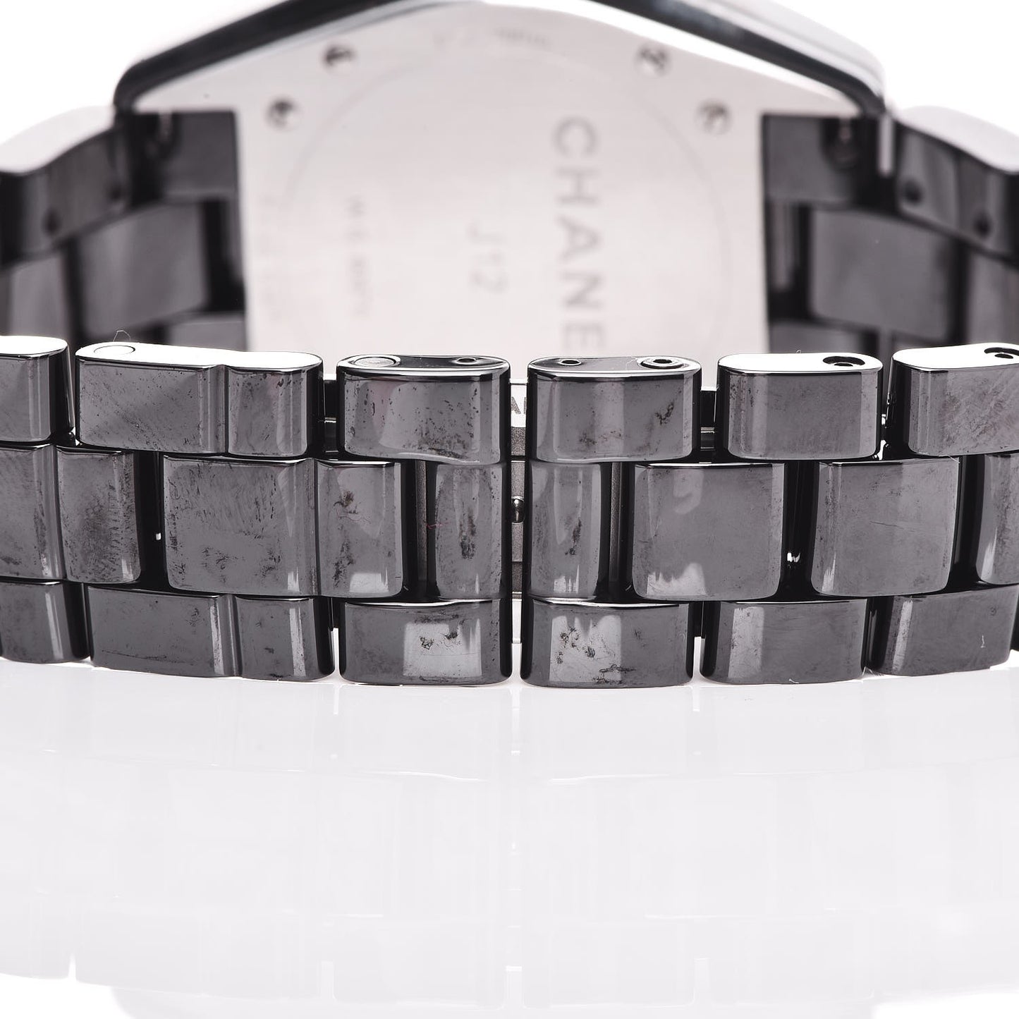 Stainless Steel 18K Yellow Gold Ceramic Diamond 38mm J12 Quartz Watch Black