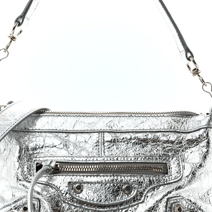 Balenciaga Metallized Agneau Arena Classic Hardware Mini Le City Moto Silver 7 of 11