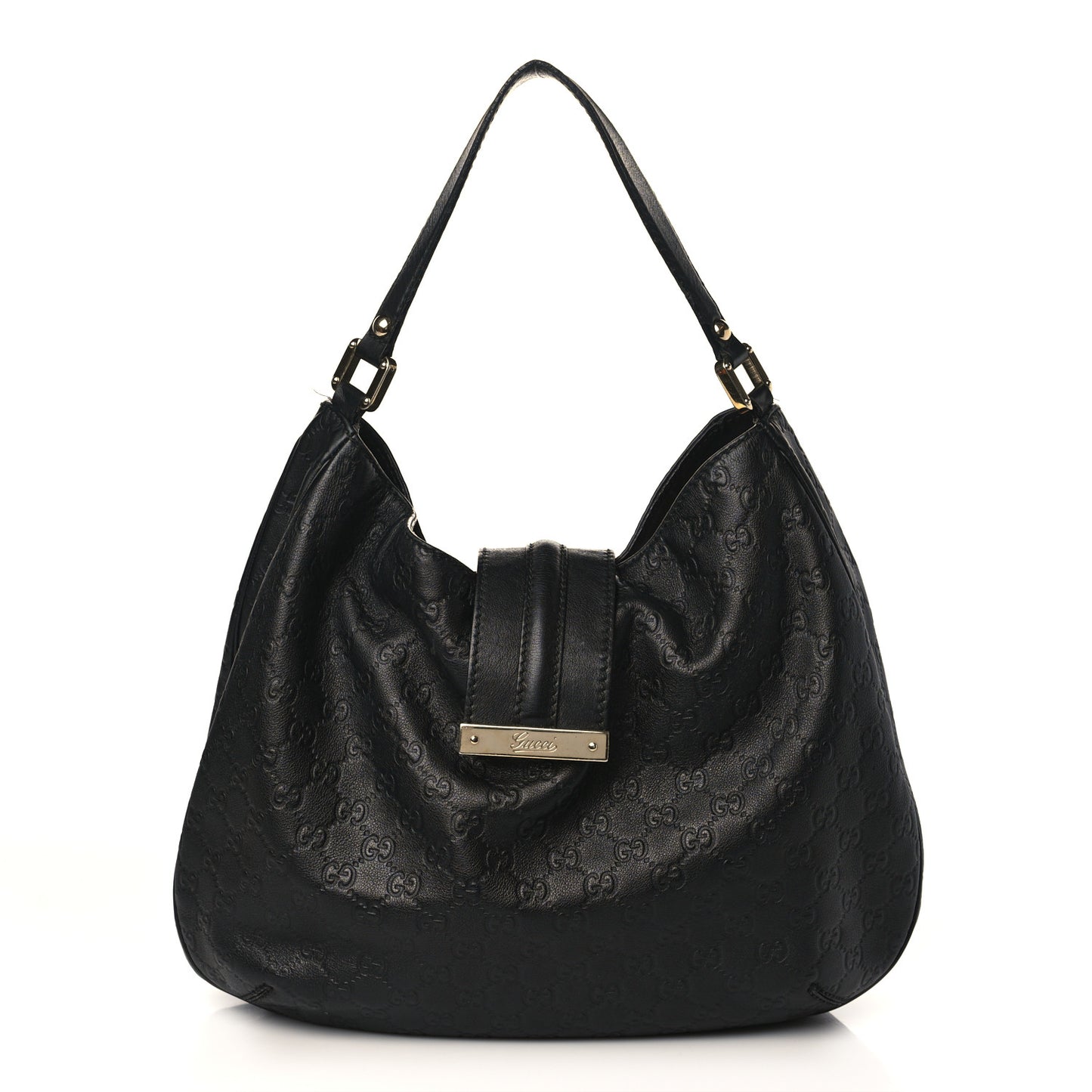 Guccissima Large New Ladies Web Hobo Black