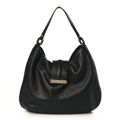 Gucci Guccissima Large New Ladies Web Hobo Black 1 of 11