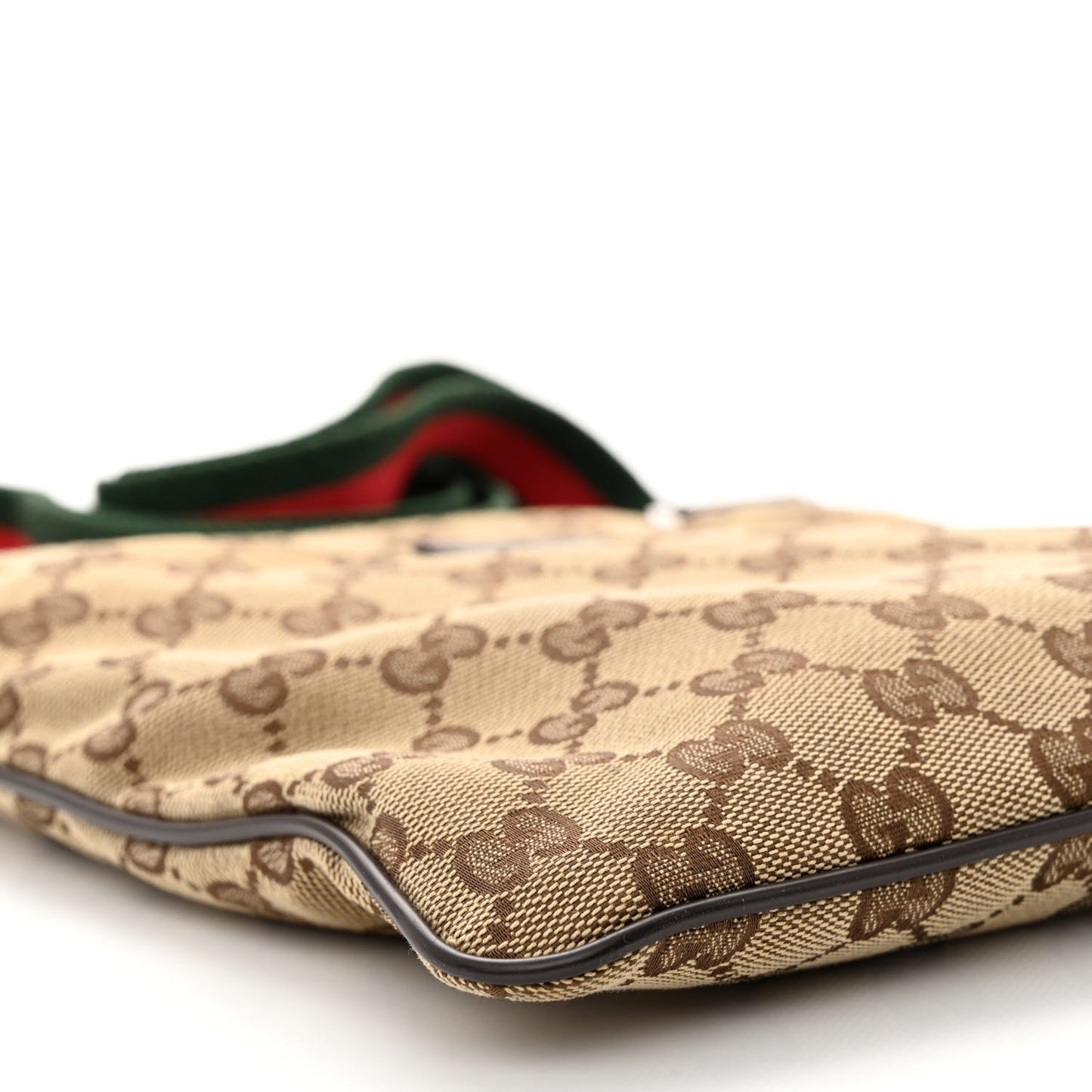 Monogram Web Small Flat Messenger Bag Brown