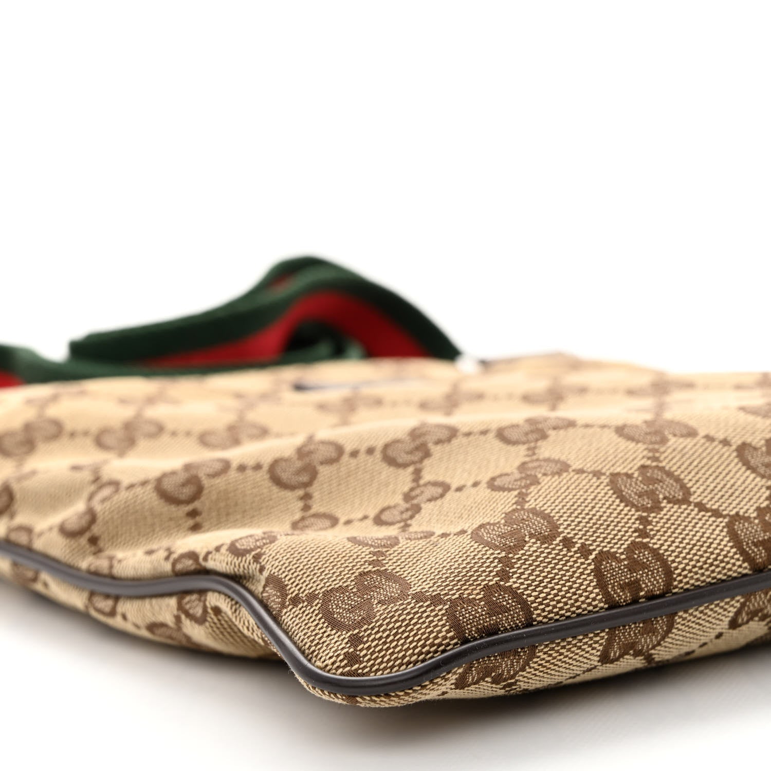 Gucci Monogram Web Small Flat Messenger Bag Brown 9 of 10
