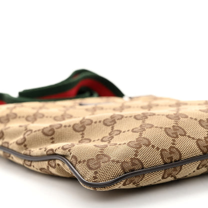 Gucci Monogram Web Small Flat Messenger Bag Brown 9 of 10