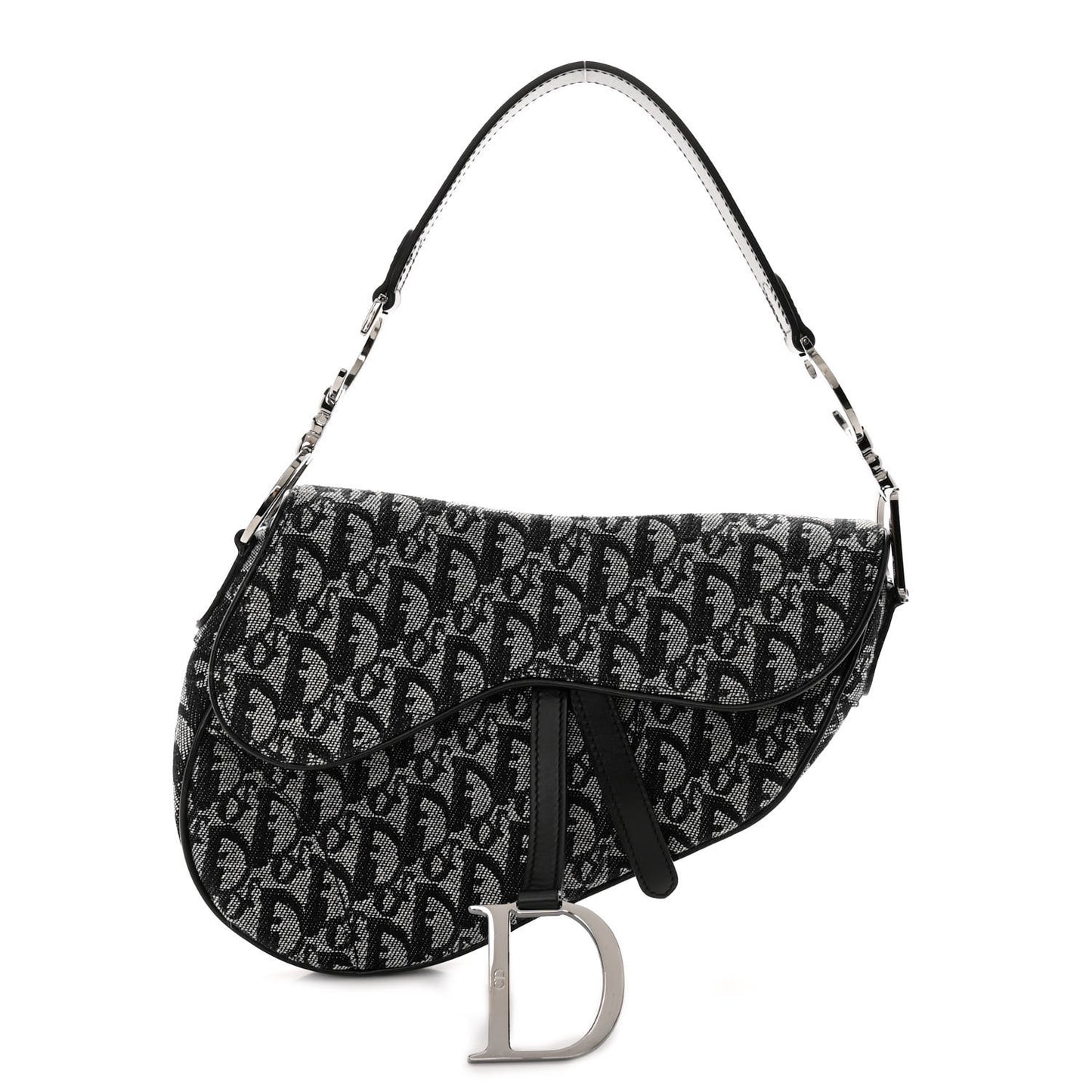 Monogram Saddle Bag Black
