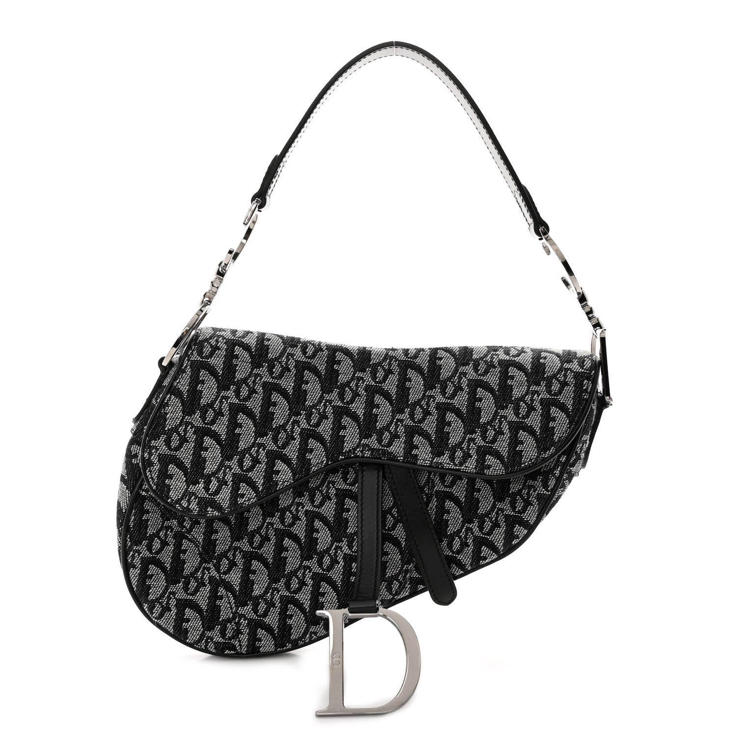 Christian Dior Monogram Saddle Bag Black 1 of 9
