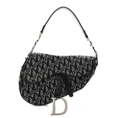 Christian Dior Monogram Saddle Bag Black 1 of 9