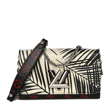 Louis Vuitton Monogram Palm Twist Chain Wallet Black White 1 of 12