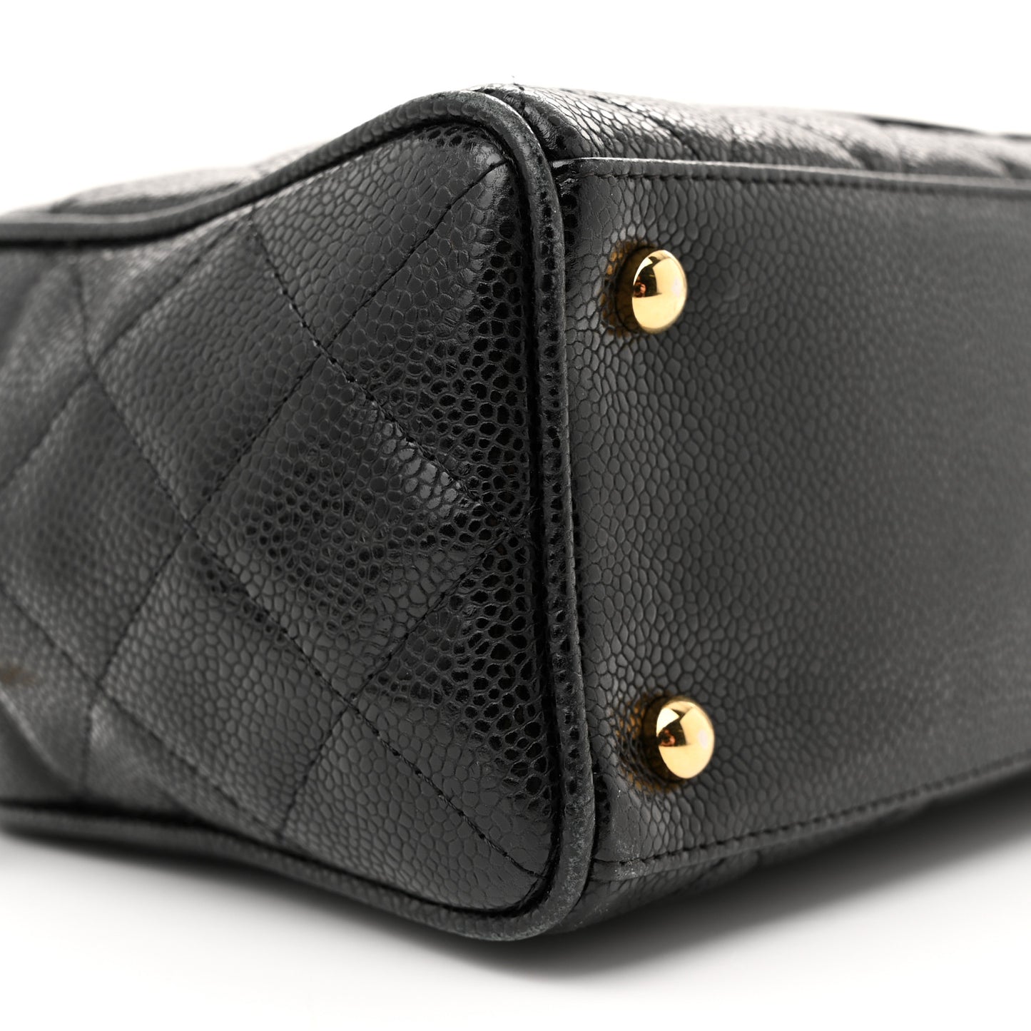 Caviar Quilted Small Bowler Black