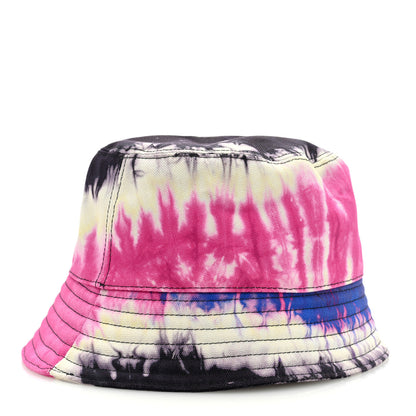 Prada Used Denim Tie Dye Metal Triangle Logo Womens Bucket Hat S 3 of 7