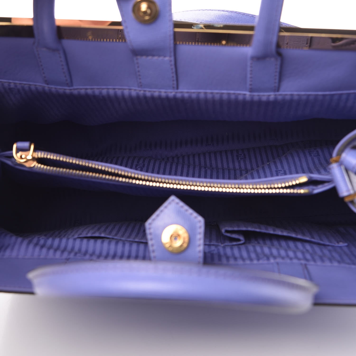 Fendi Vitello Elite Regular 2Jours Tote Cassis 5 of 9