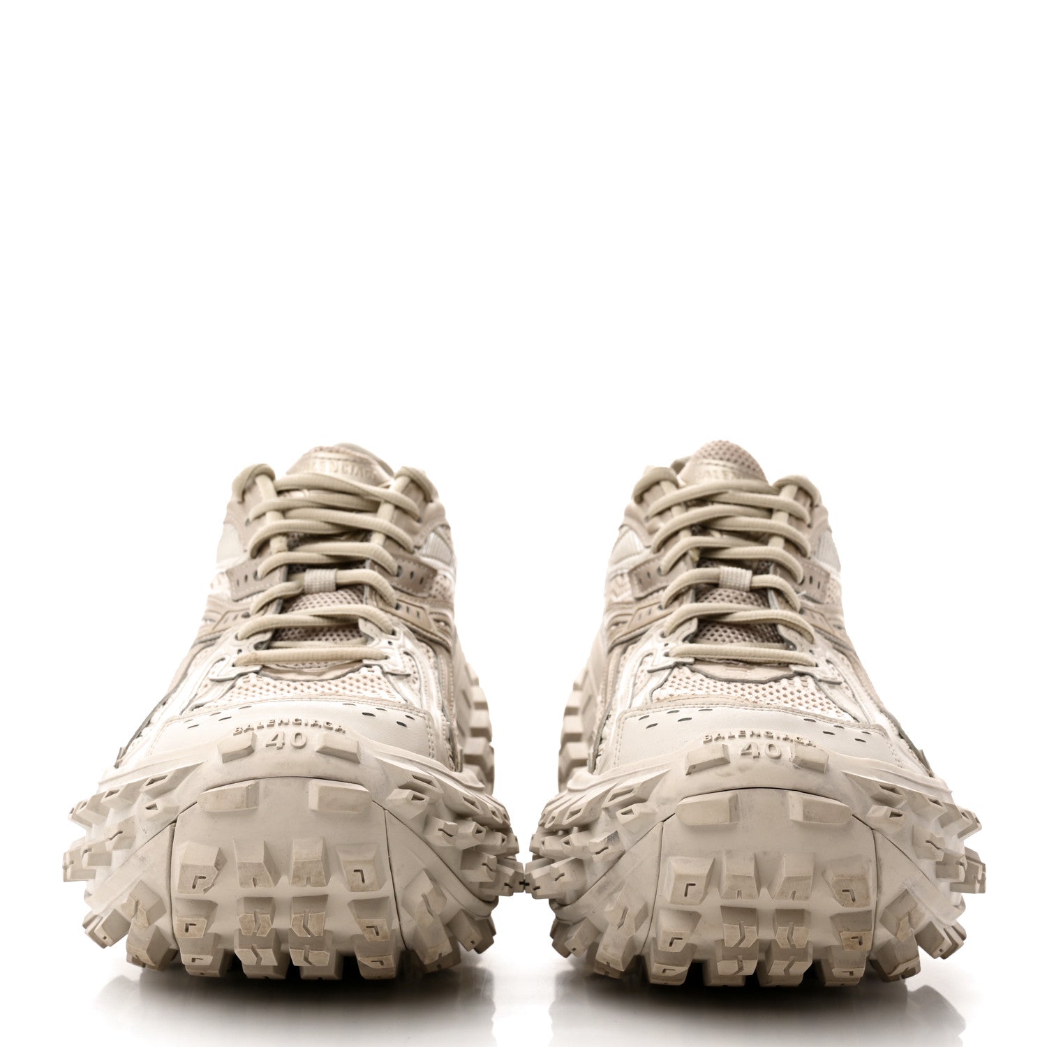 Balenciaga Rubber Mesh Mens Defender Sneakers 40 Monocolor Beige 2 of 15