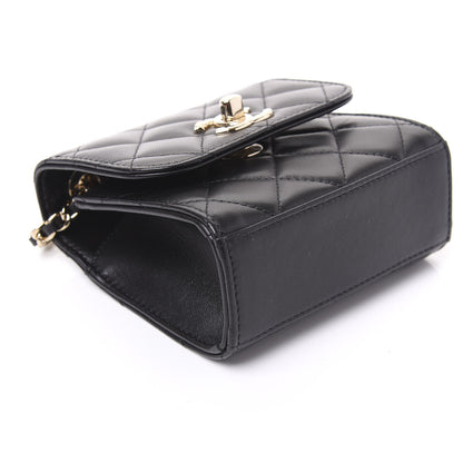 Chanel Lambskin Quilted Mini Trendy CC Chain Wallet Black 5 of 10