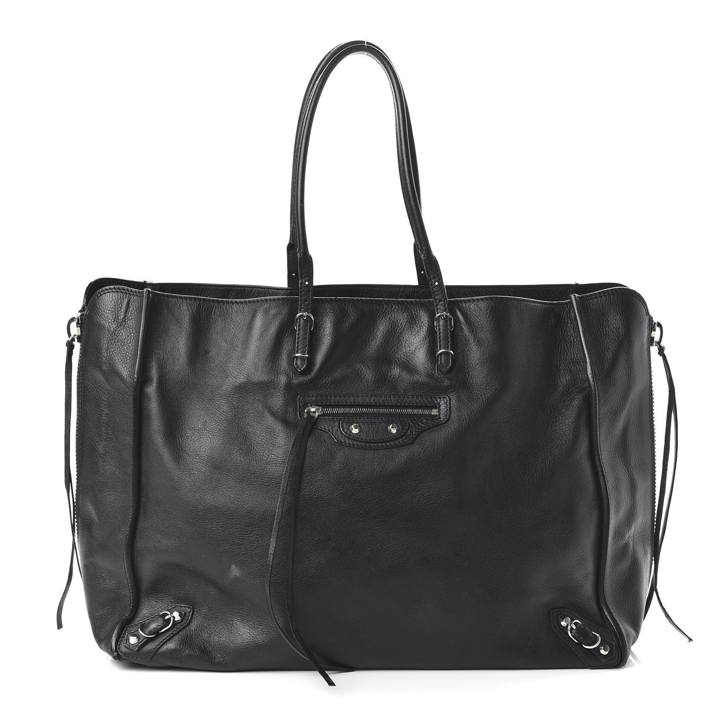 Supple Calfskin Papier A4 Tote Black