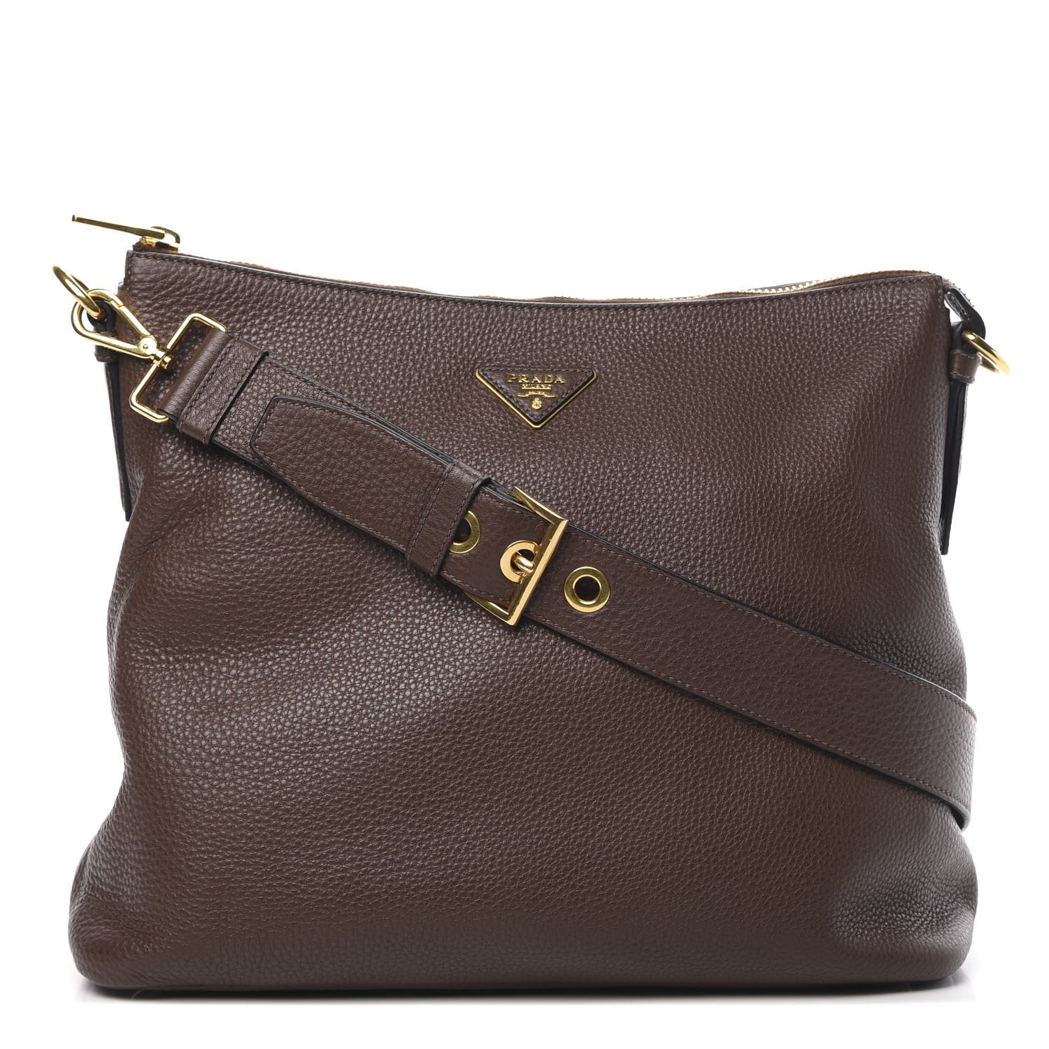 Prada Vitello Daino Hobo Bruciato 1 of 12