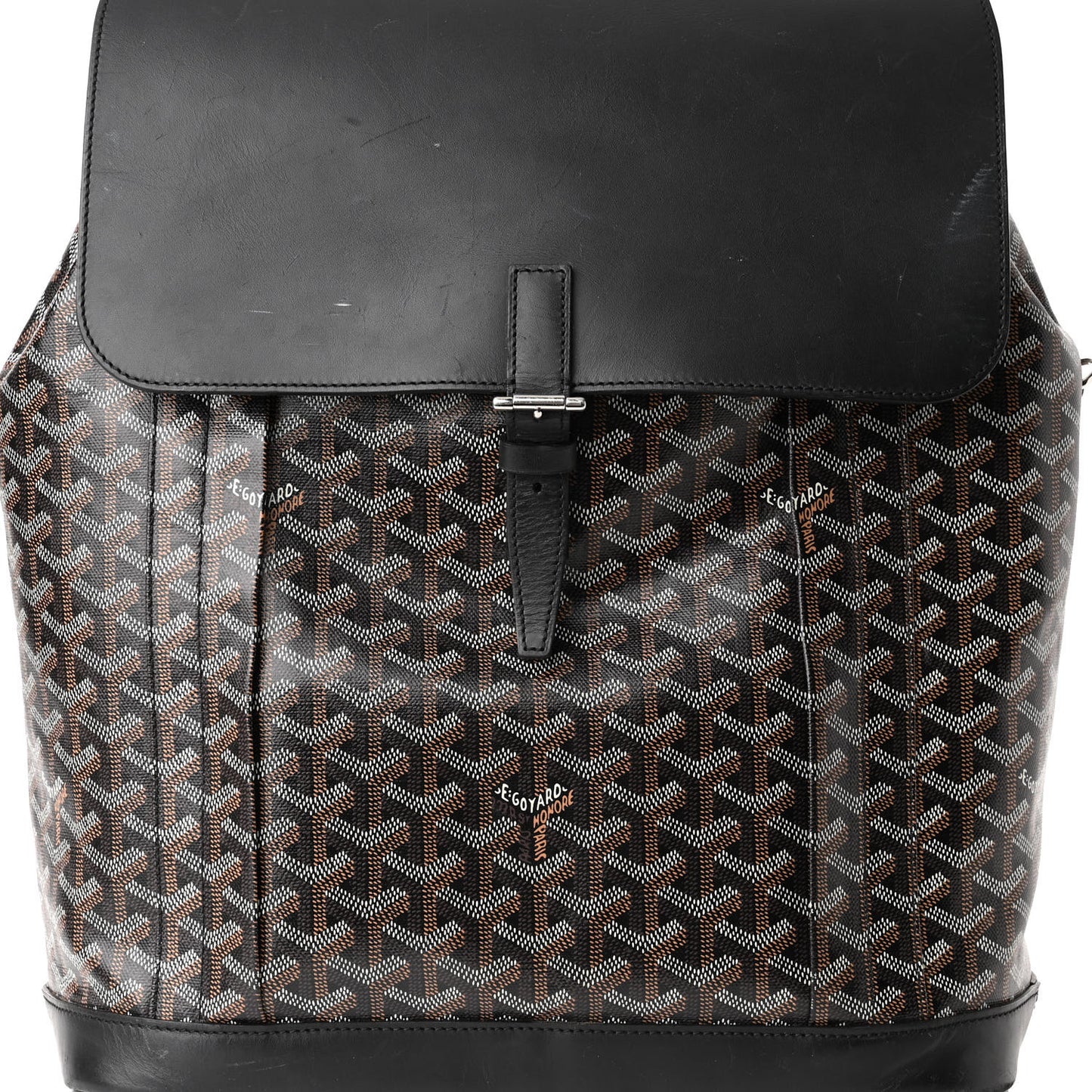 Goyardine Calfskin Alpin MM Backpack Black