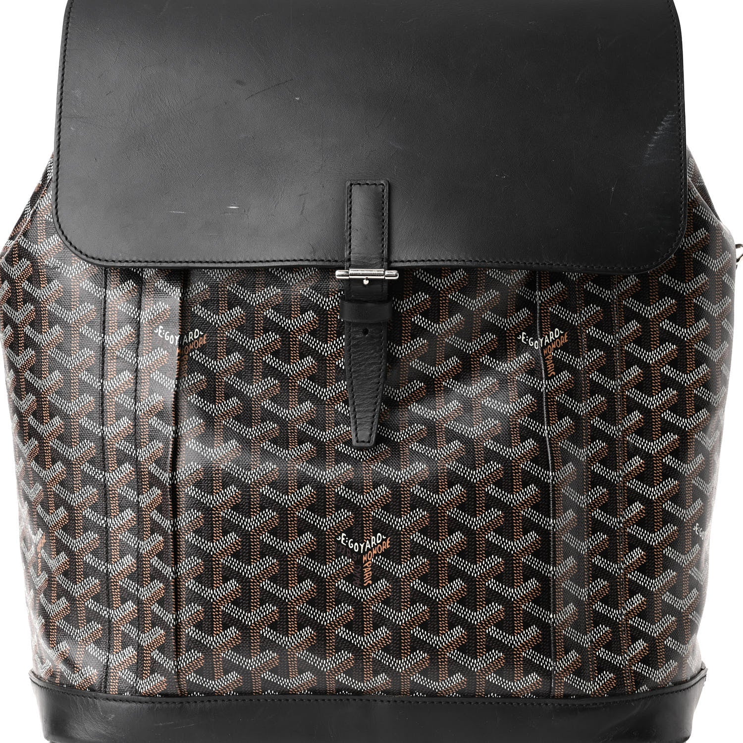 Goyard Goyardine Calfskin Alpin MM Backpack Black 7 of 11
