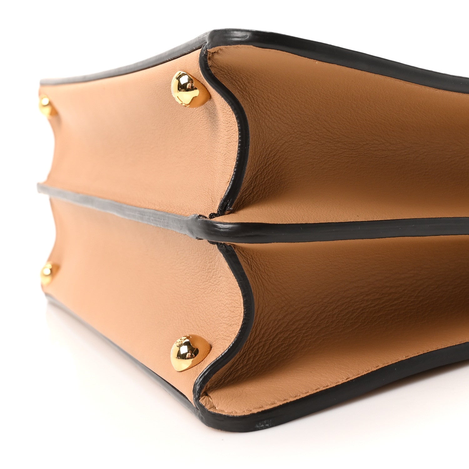Fendi Vitello Seta Shiny Nappa Medium Peekaboo I SEE U Satchel Miele Scuro Light Rose 9 of 9