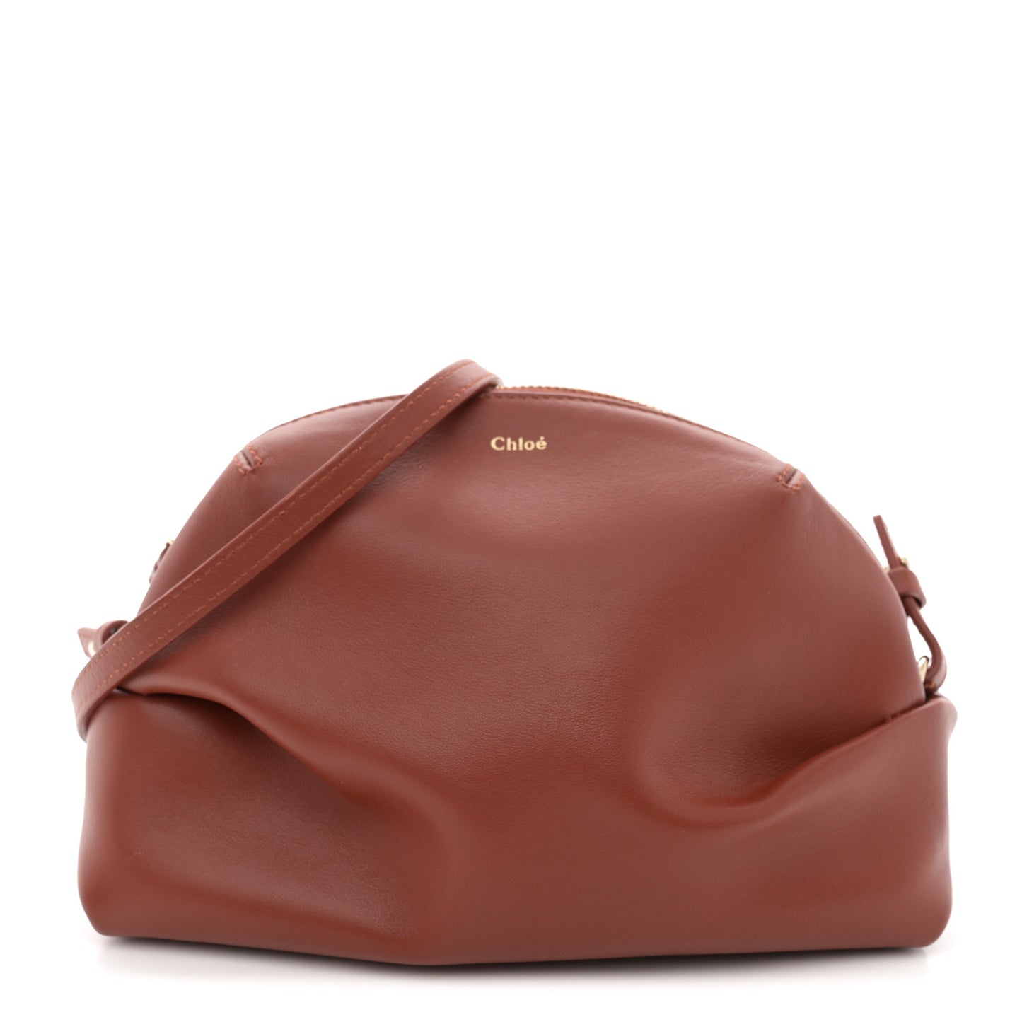 Calfskin Mini Judy Shoulder Sepia Brown