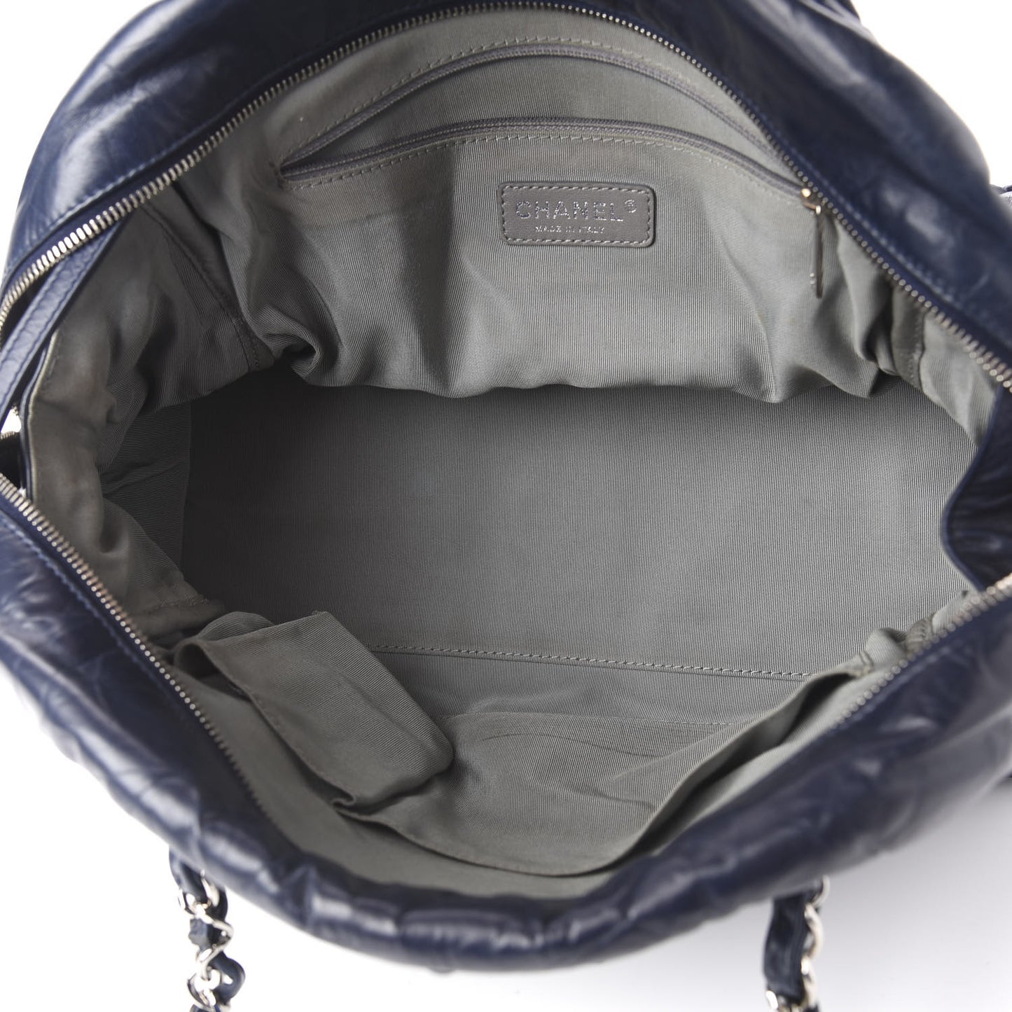 Calfskin Ultra Stitch Bowler Navy