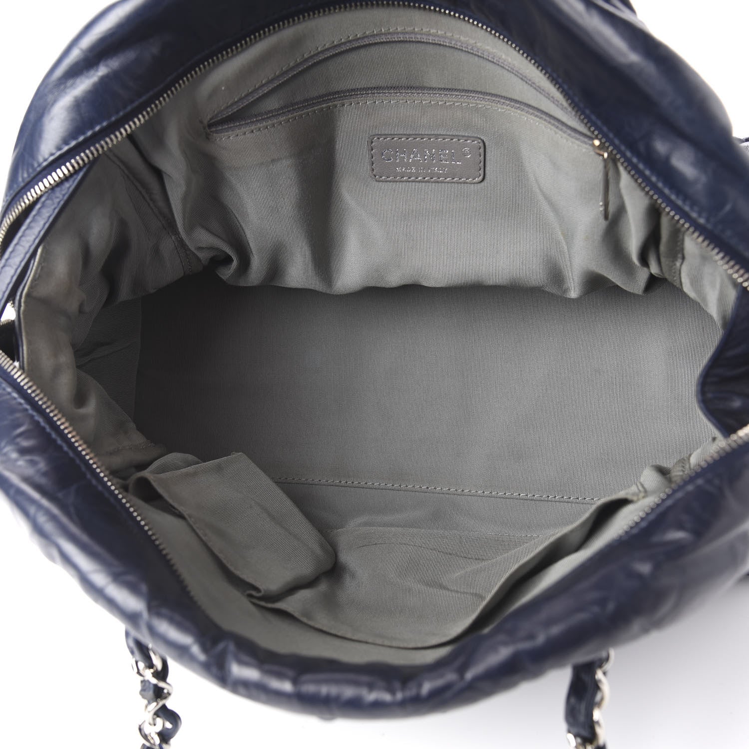 Chanel Calfskin Ultra Stitch Bowler Navy 4 of 15