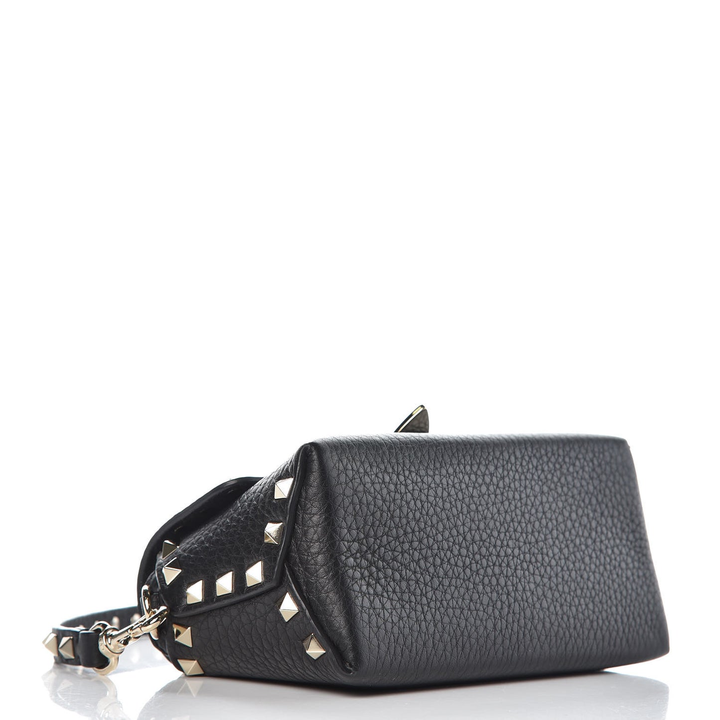 Vitello Mini Rockstud Crossbody Bag Black