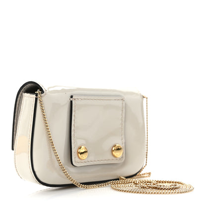 Fendi Vitello Vernice Mou Nano Baguette Belt Charm Latte 3 of 10