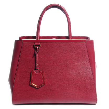 Fendi Vitello Elite Flamingo Regular 2Jours Tote Amarena 1 of 9