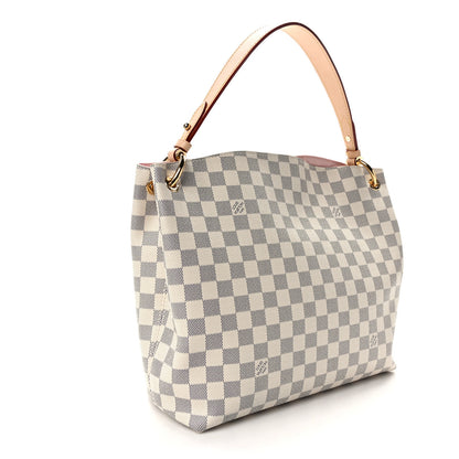 Louis Vuitton Damier Azur Graceful PM Rose Ballerine 3 of 9