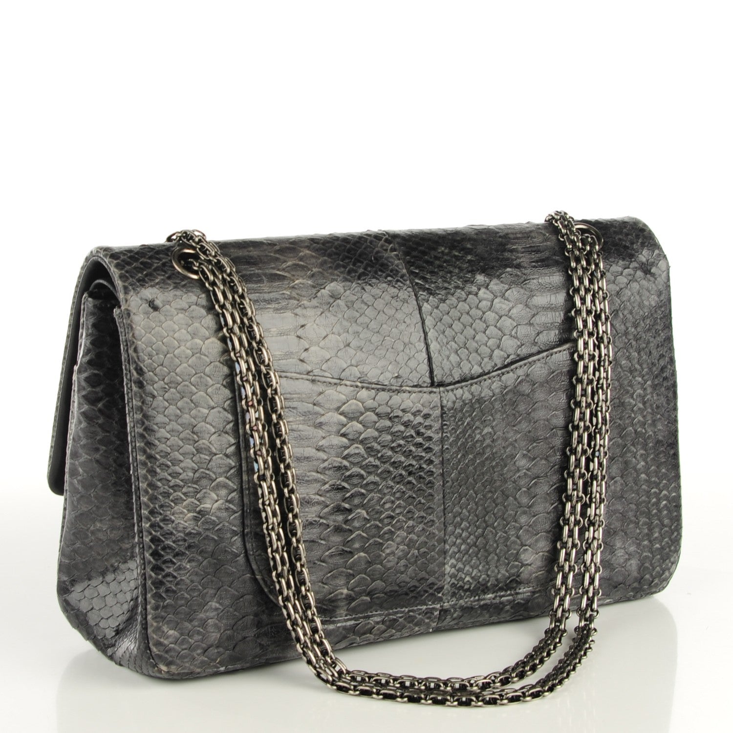 Chanel Python 2.55 Reissue 227 Flap Dark Grey 6 of 11