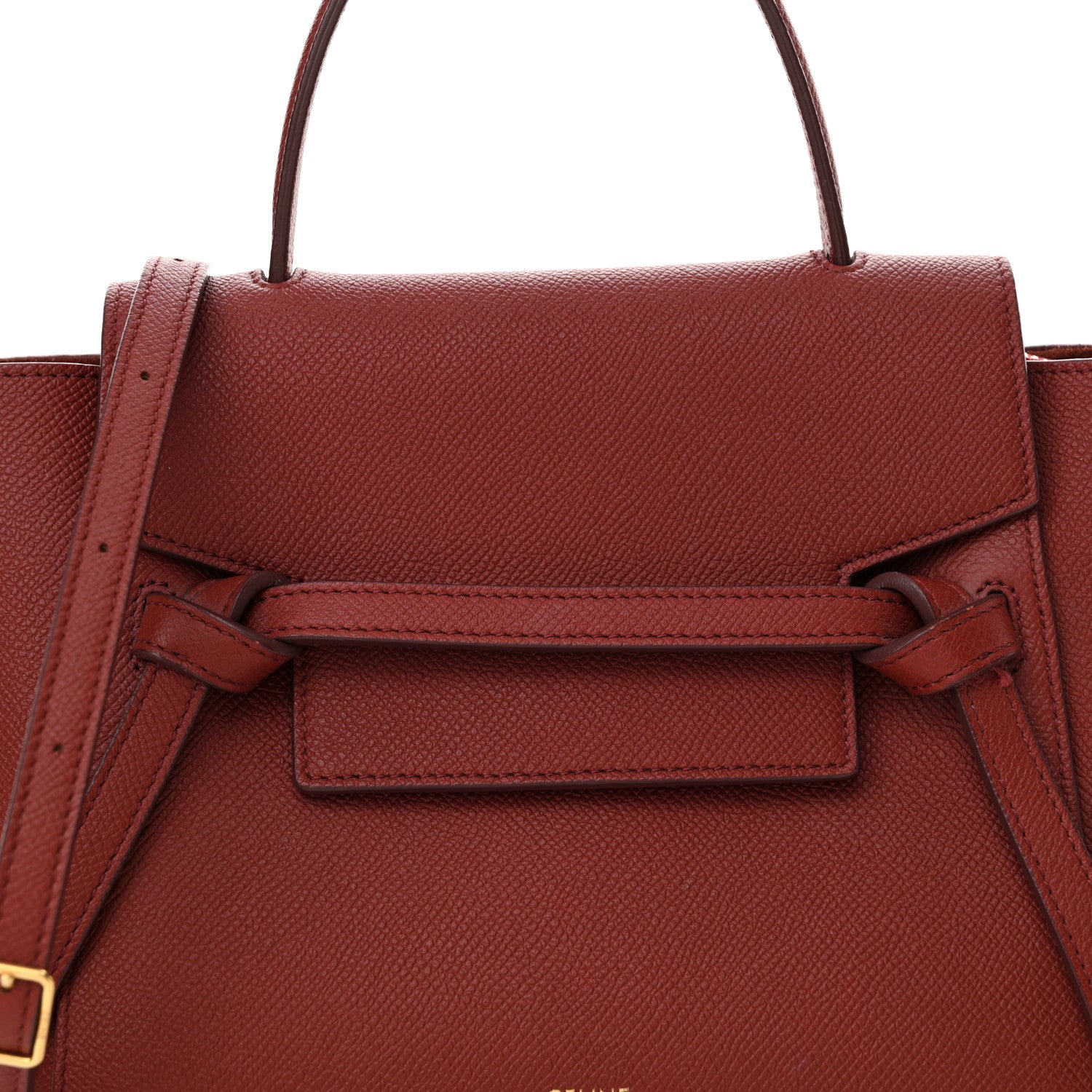 Celine Grained Calfskin Nano Belt Bag Burgundy 8 of 13