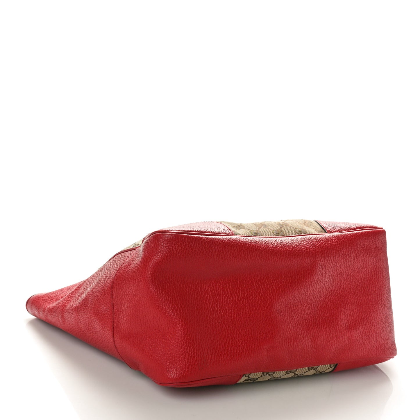 Monogram Bree Zippered Tote Beige Red