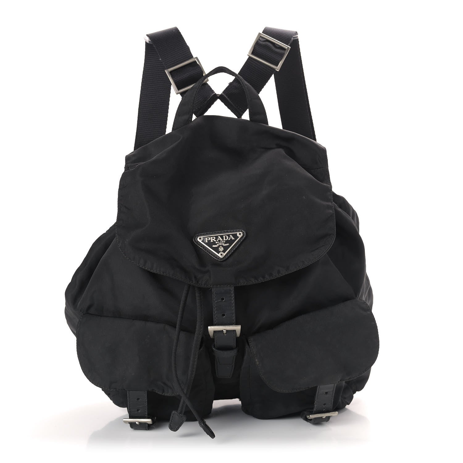 Prada Nylon Vela Medium Backpack Black 1 of 8