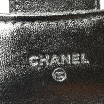 Chanel Gradient Metallic Calfskin Quilted Flap Card Holder Wallet Silver Blue Yellow Purple 5 of 8