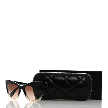 Chanel Acetate CC Cat Eye Summer Sunglasses 5350 Black Beige 8 of 8