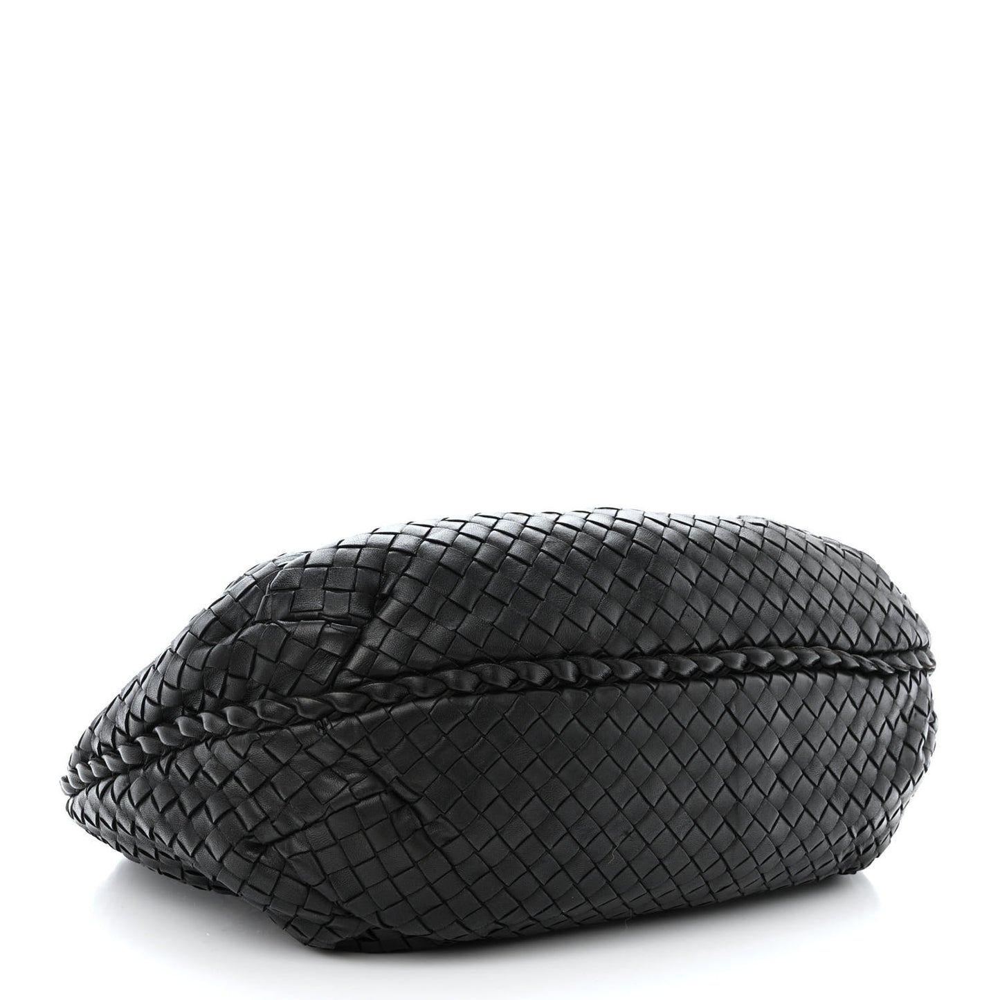Nappa Intrecciato Medium Belly Veneta Hobo Black