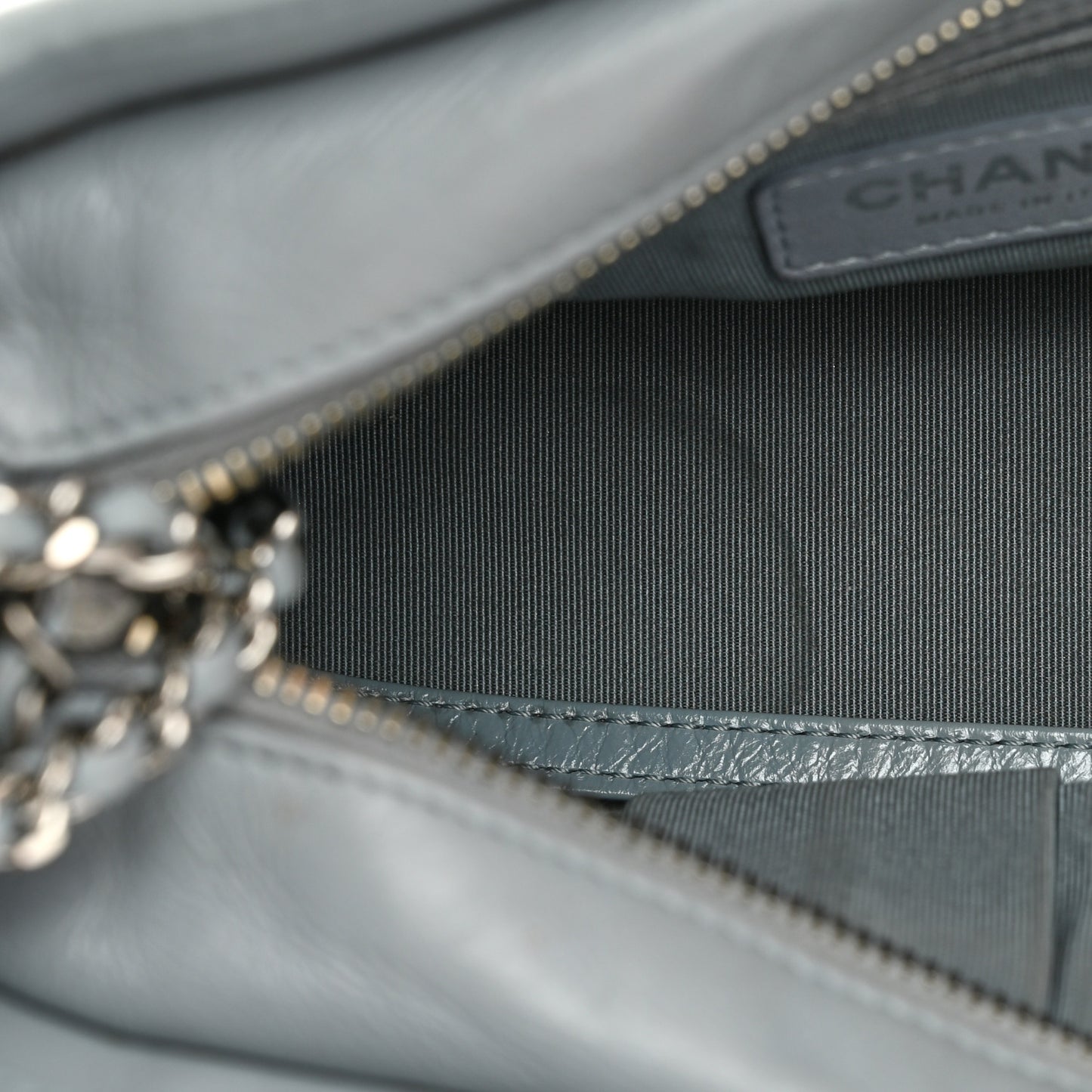 Aged Calfskin Quilted Small Gabrielle Hobo Light Blue