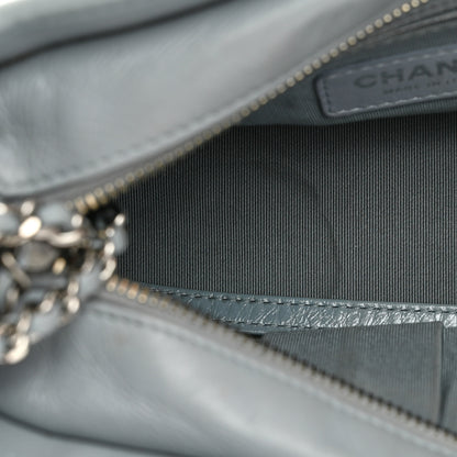 Chanel Aged Calfskin Quilted Small Gabrielle Hobo Light Blue 11 of 11
