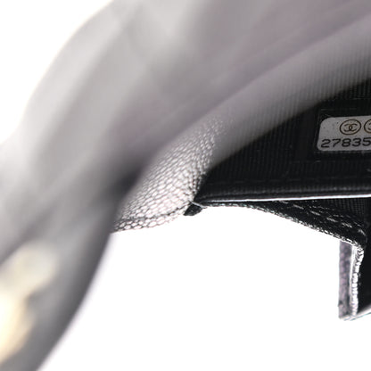 Chanel Iridescent Caviar Quilted Medium Flap Wallet Black 8 of 10